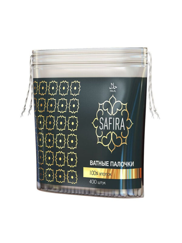 Палочки ватн.    SAFIRA  400 ШТ (ПАКЕТ)