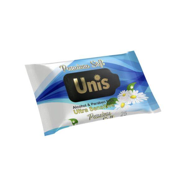Влажн,       Салф. Unis 25 шт д/всей семьи с ромашкой