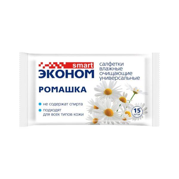 Влажн.   Салф.     ЭКОНОМ СМАРТ   15шт  Ромашка