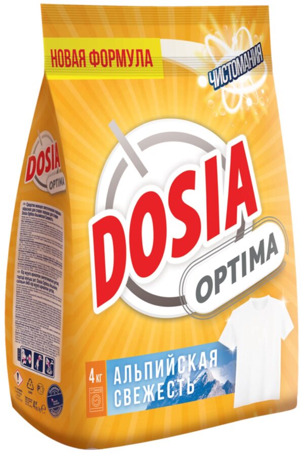 ДОСЯ  4 кг   OPTIMA   Альпийская свежесть Порошок стиральный