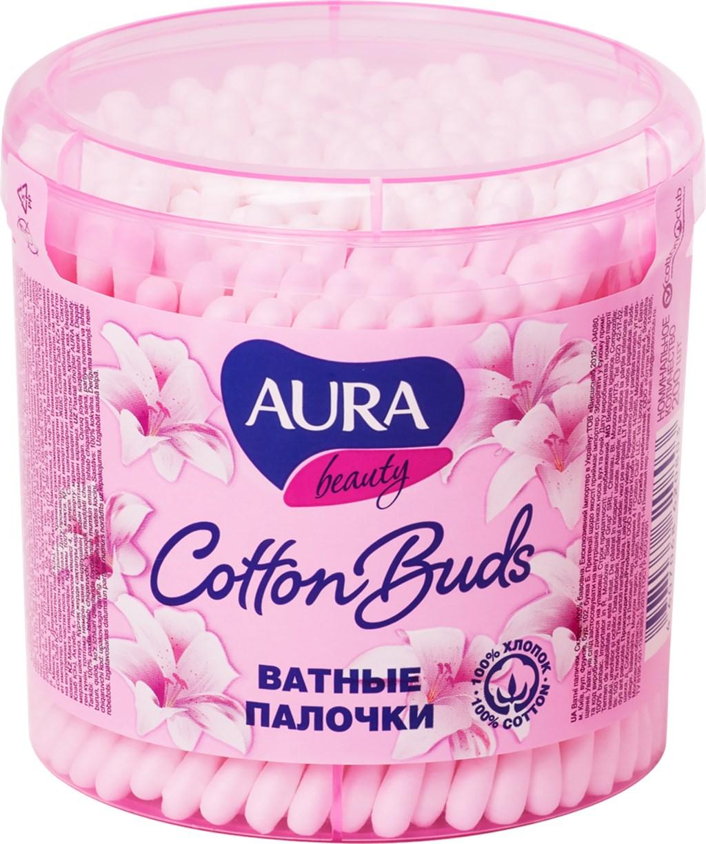 Палочки ватн.  АУРА    200шт   (стакан)
