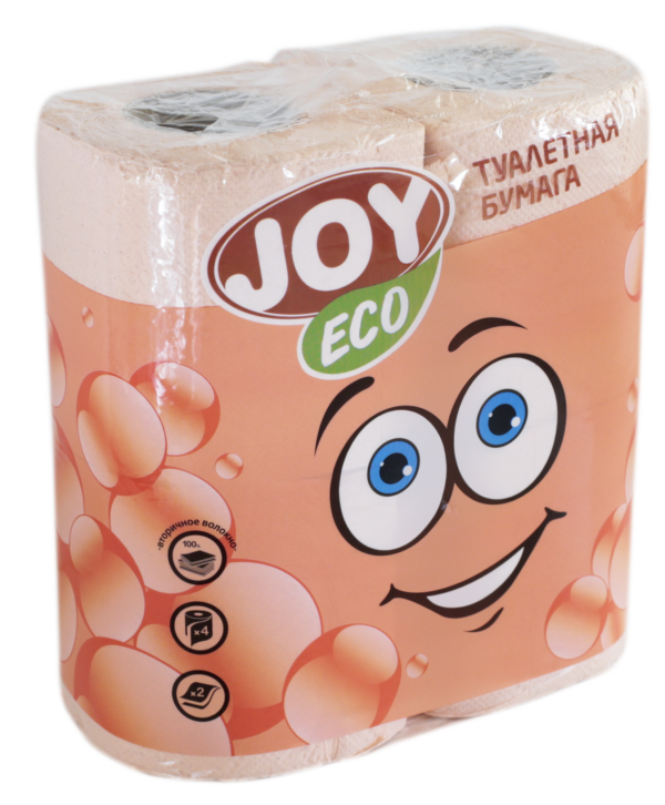 БУМАГА     Туалетная      JOY  2-х сл.  4 шт.   Персик