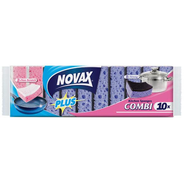 Губка      д/ Посуды NOVAX  10шт  Крупнопористые COMBI