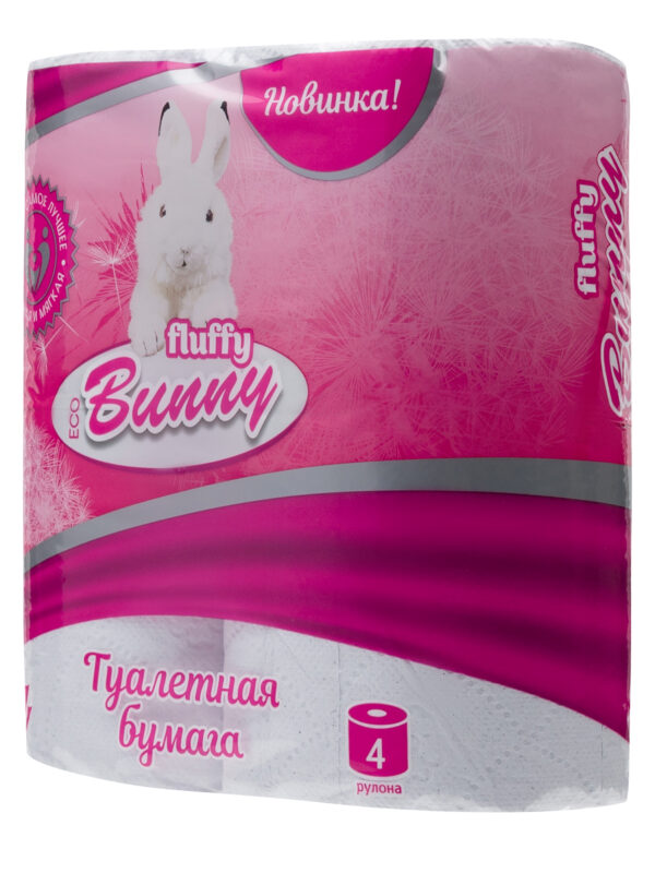 БУМАГА     Туалетная      Bunny   2 сл. 4 рулона   БЕЛАЯ