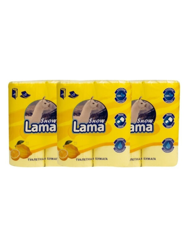 БУМАГА     Туалетная     LAMA    2-х сл.  4 шт.  Персик