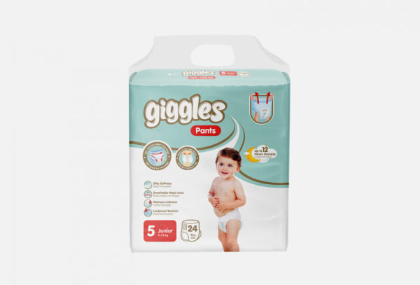 ПОДГУЗНИКИ   ТРУСИКИ  "GIGGLES" (ТУРЦИЯ ) Junior  11-25 кг  24 шт