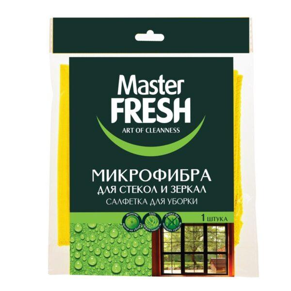 МАСТЕР ФРЕШ   Салфетка Микрофибра д/стекол и зеркал 1 шт.