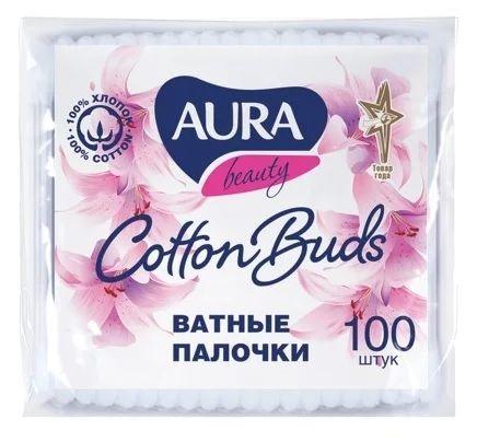 Палочки ватн.  АУРА    100шт   (пакет)